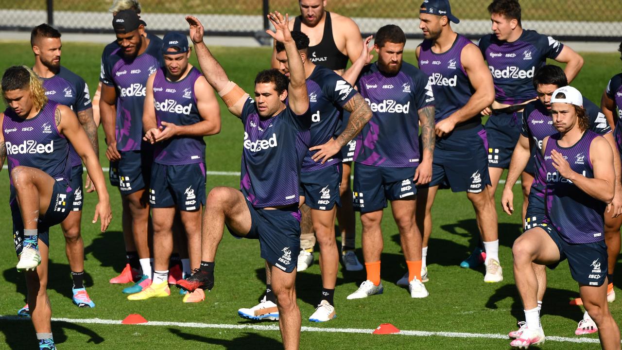 Melbourne Storm face their toughest challenge as they plot a title charge from the Sunshine Coast. Picture: Darren England/AAP