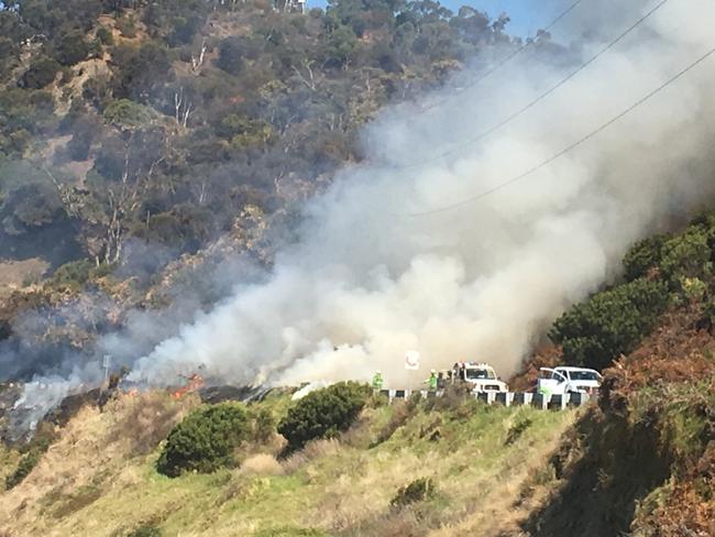 Police conducted an evidence search on the Great Ocean Road.