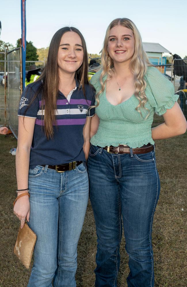 Lilly Raines and Bella Roberts at Gargett Rodeo Saturday 3 June 2023 Picture: Michaela Harlow