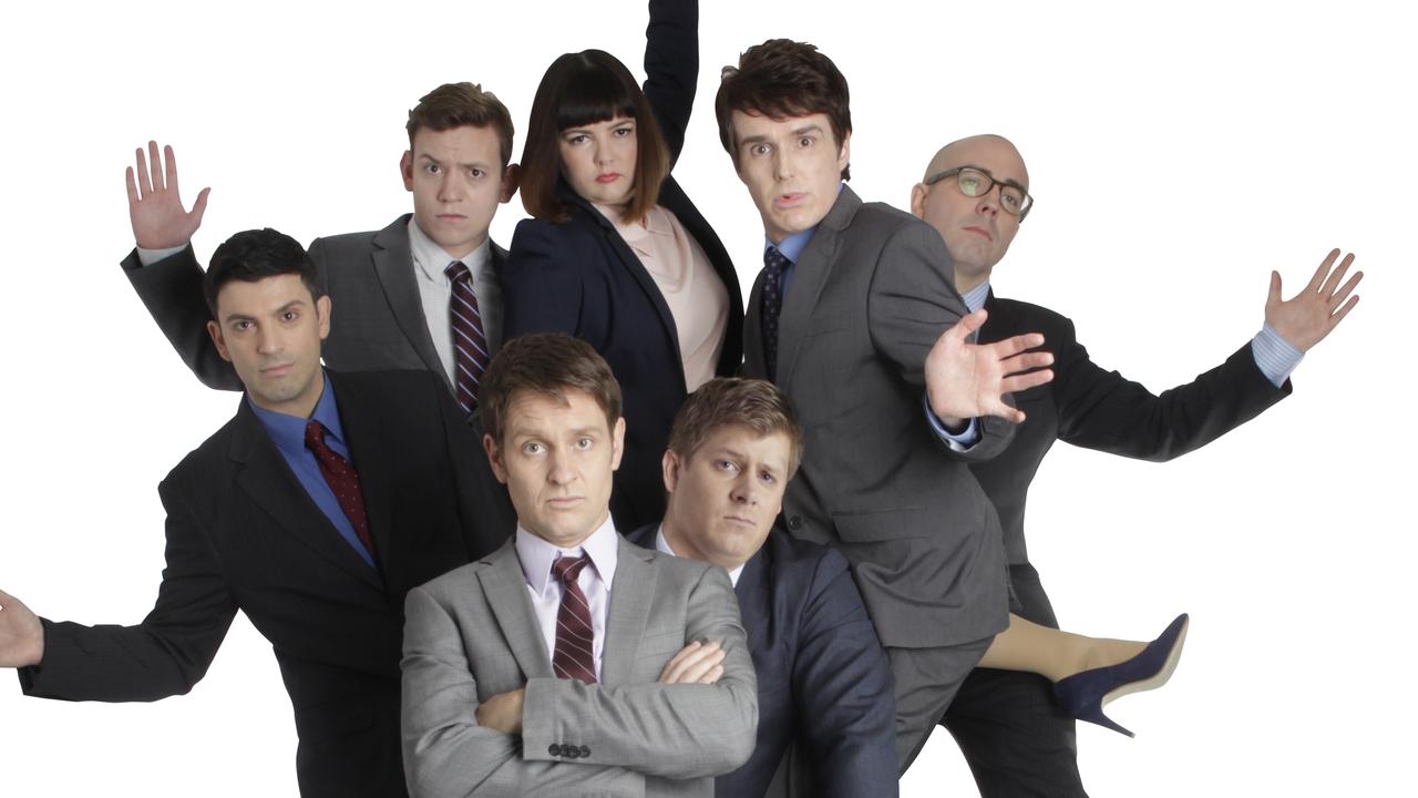 The Chaser in a promotional photo for their 2014 program <i>Media Circus</i>.