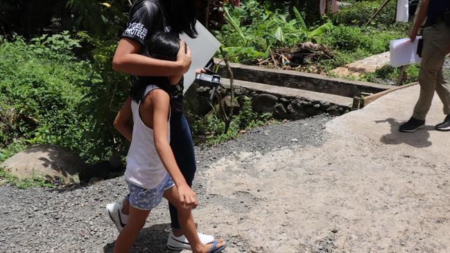 One of the victims of sexual abuse in the Philippines uncovered as part of the investigation into the crimes of Adelaide man Ian Schapel. Picture: AFP.