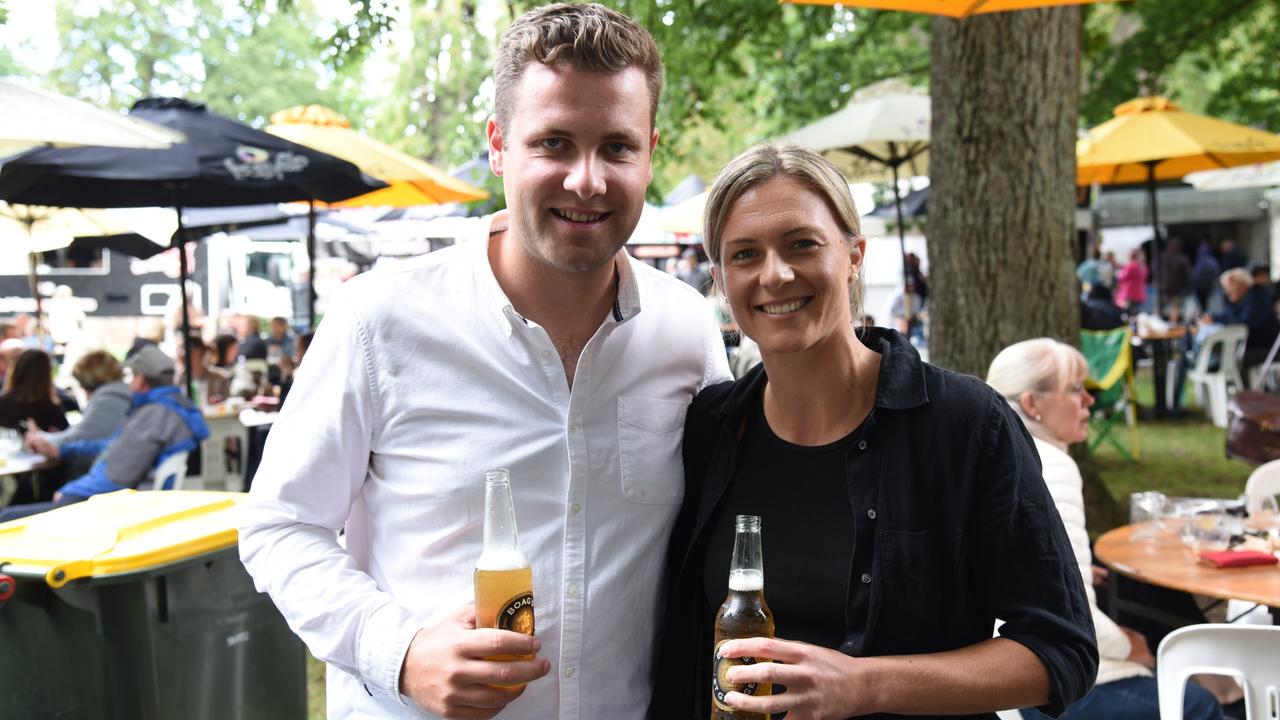 Carlton Heres and Lucy Dennis at Day 2 of Launceston's Festivale 2023. Picture: Alex Treacy