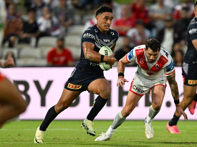 The Cowboys will be pitching in a decent chunk of Valentine Holmes' salary at the Dragons next year. Credit: NRL Images.