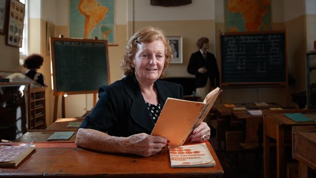 Teacher Elaine Filsell at the Eleybury school museum, One Tree Hill. Picture: Matt Turner