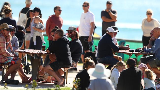 Crowds at Burleigh Headland. Picture: Chris Hyde/Getty Images