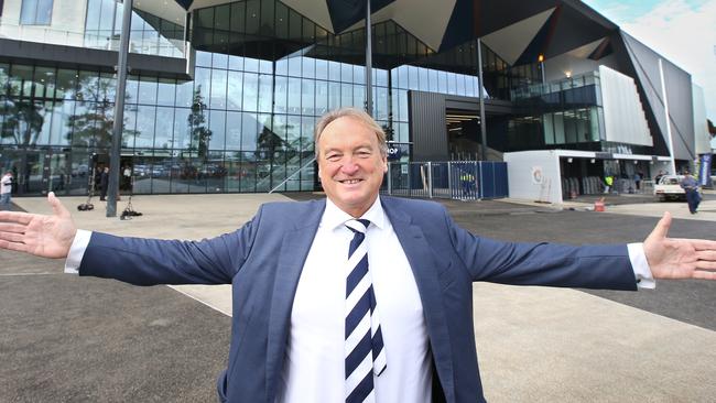 Geelong chied executive Brian Cook outside Simonds Stadium.