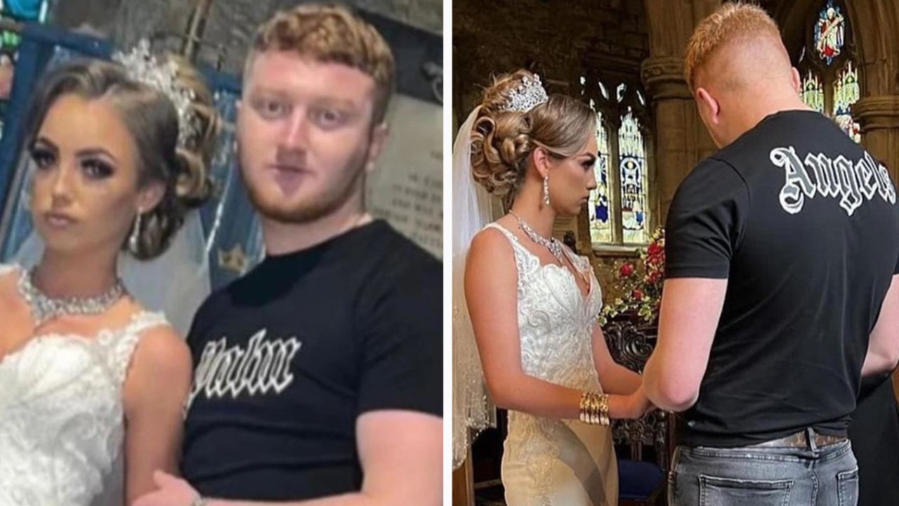 UK groom ripped for wearing T-shirt and faded jeans to his wedding