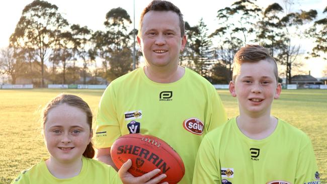 Paul Carter with his children Lucy and Max.