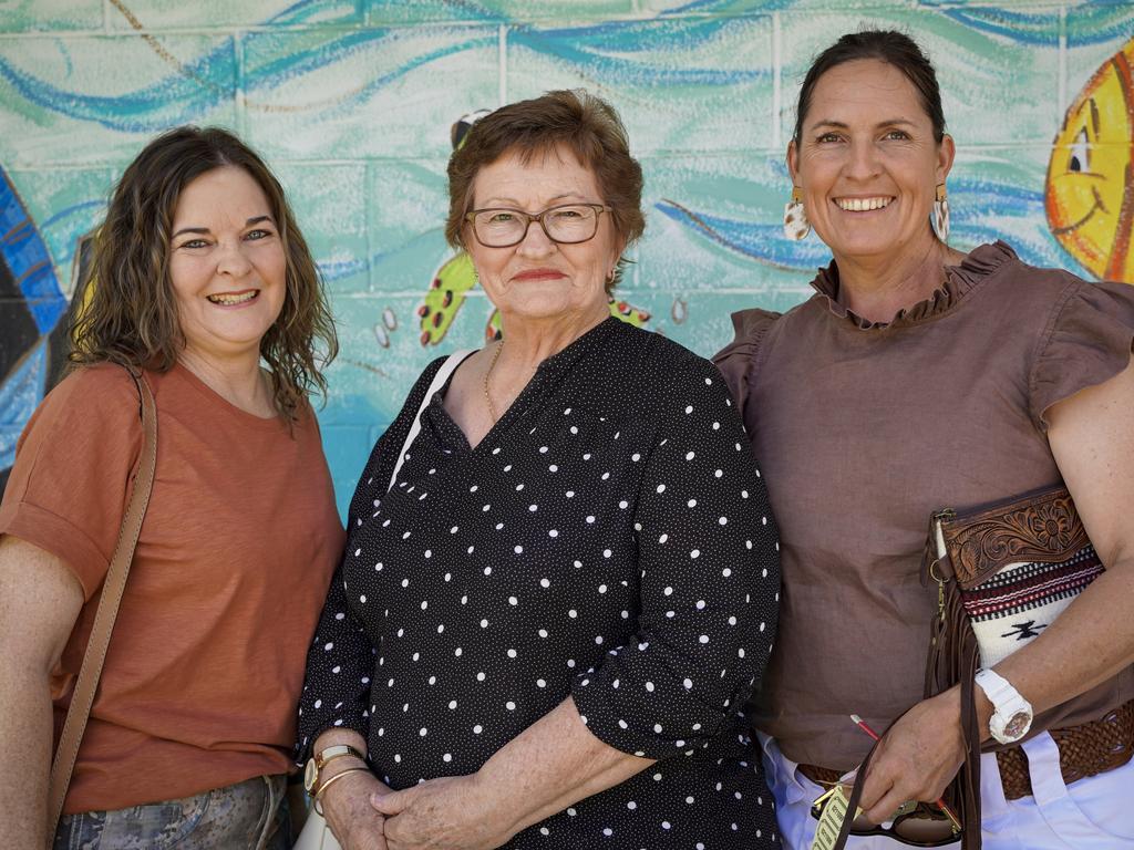 Leonie Turner, of Walkerston, Betty Pye (nee Turner), of Glenella, and Jane Neilson, of Anakie at the 40th birthday celebrations of Coppabella State School. Picture: Heidi Petith