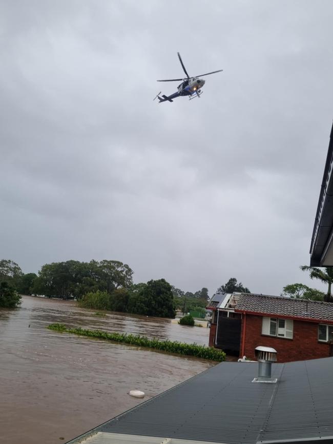 A rescue operation is underway at the Halloran home. Picture: Sam Halloran