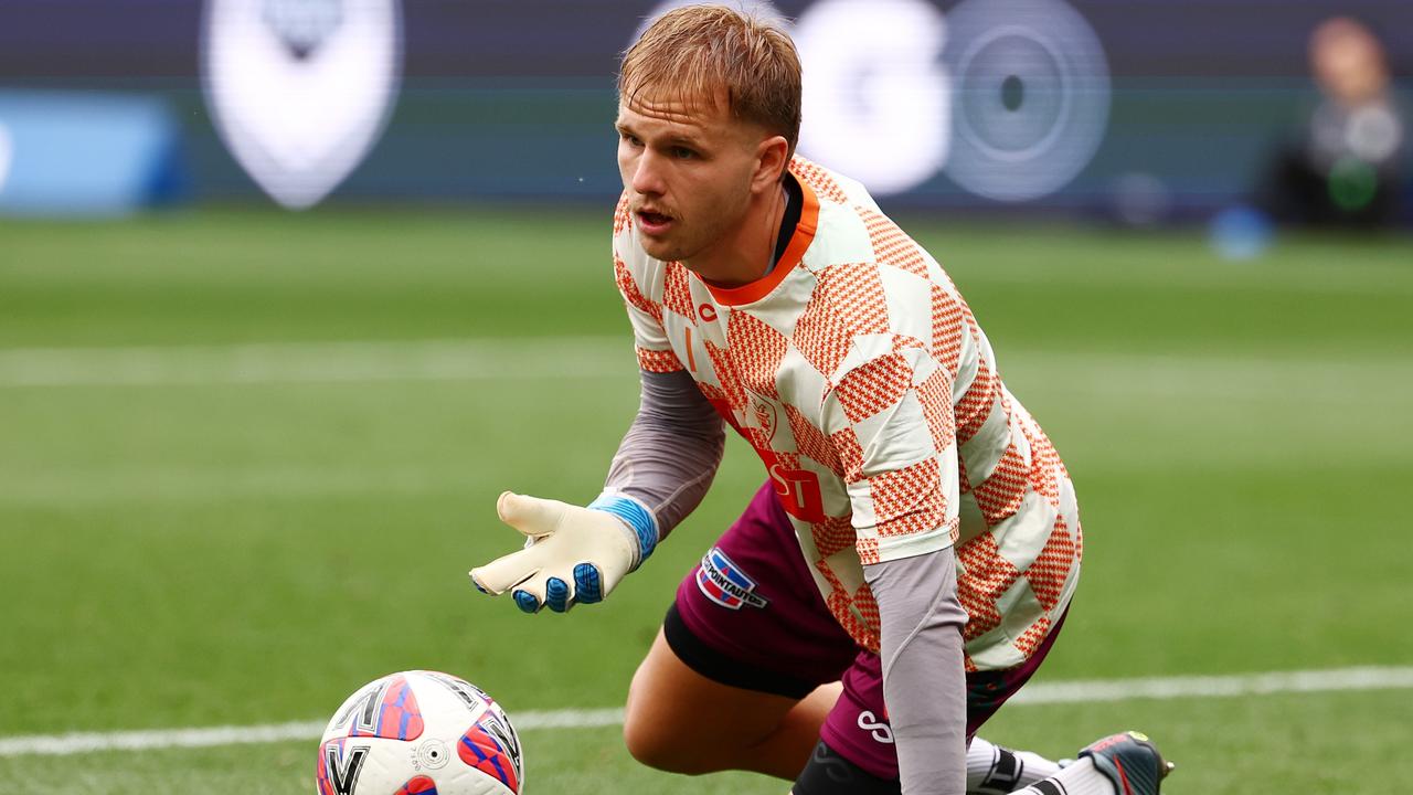 Goalkeeper Macklin Freke is part of a Brisbane Roar team that sits at the bottom of the A-League ladder. Picture: Morgan Hancock/Getty Images