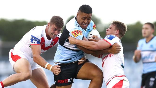 Sharks youngster Franklin Pele. Picture: Brendon Thorne/Getty Images