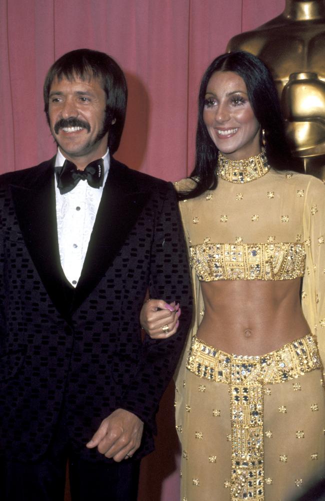 ‘We stayed friends until the end.’ Cher, right, and her late ex-husband, Sonny Bono. Picture: Getty Images