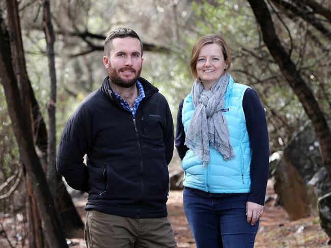 Halls Island luxury camp proponents Daniel and Simone Hackett. Picture: CHRIS KIDD