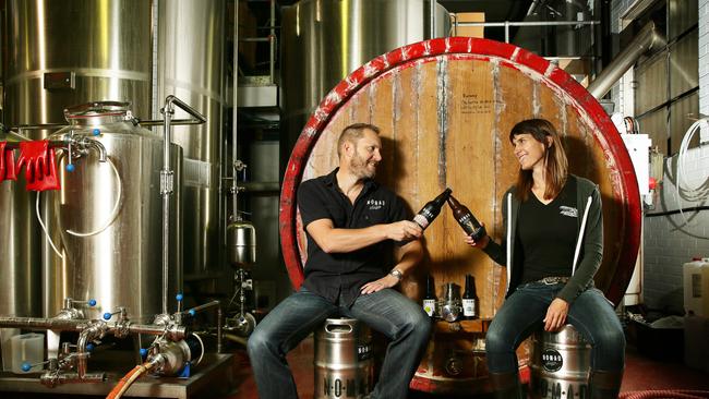 Kerrie Abba and Johnny Latta from Nomad share a love of craft beer. Picture: Troy Snook