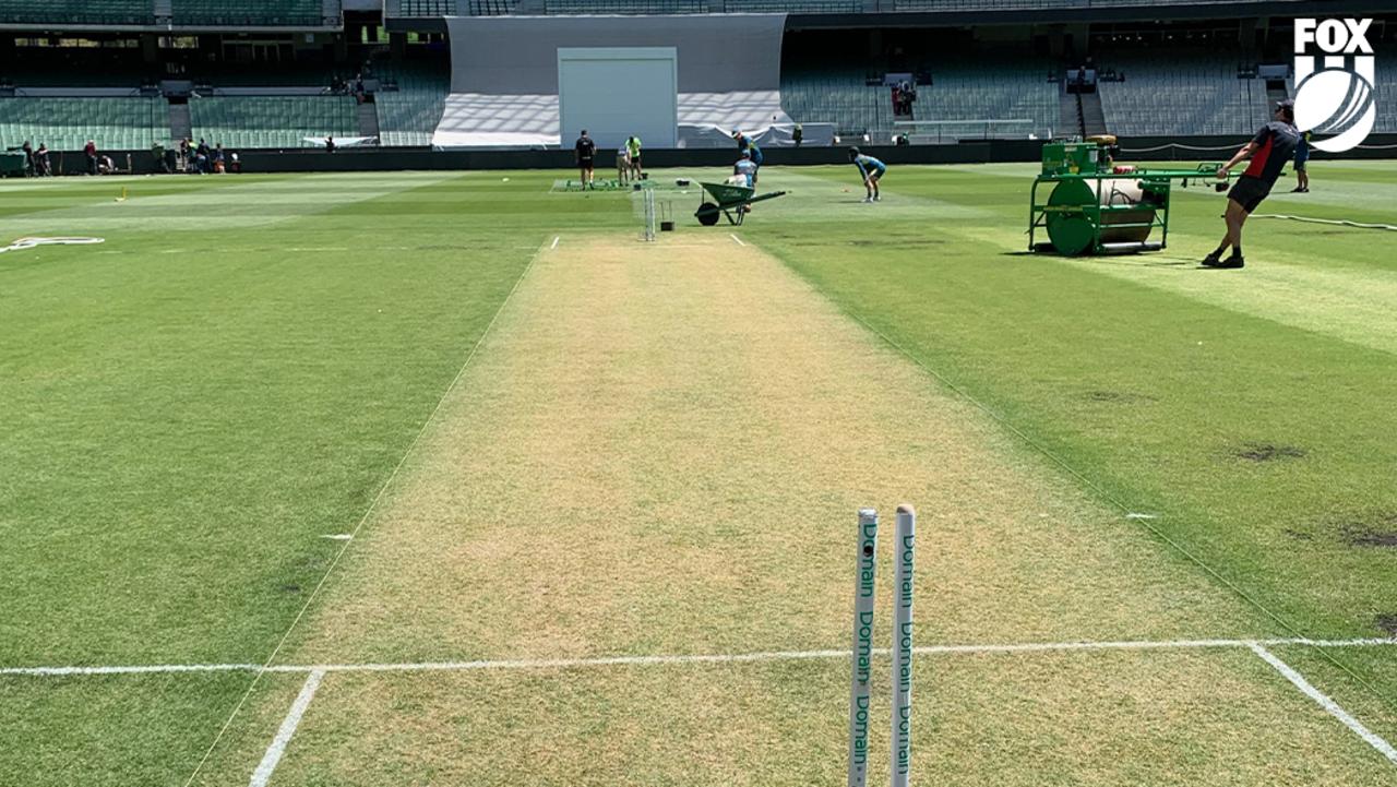 Here is the first look at the MCG pitch for Boxing Day.