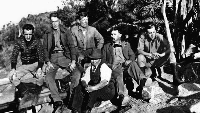 Harold Bell Lasseter (front) with his exploring party in Central Australia. Picture: Argus