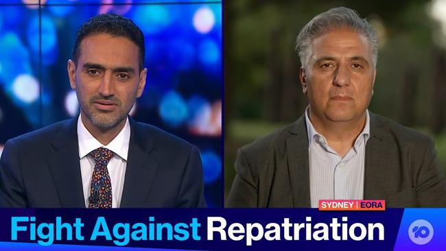 Mayor of Fairfield Frank Carbone (right) clashed with The Project’s Waleed Aly over the repatriation of ISIS brides. Picture: The Project