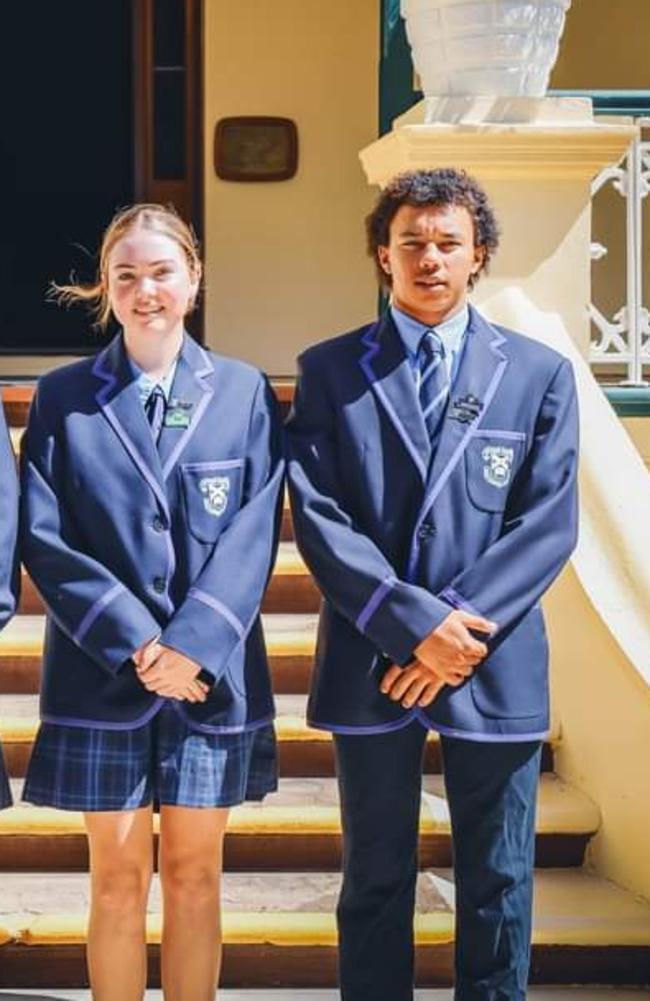 Two of Blackheath and Thornburgh College’s 2024 house captains Georgie Rogers and Tyrone Aliya (pictured left to right). Picture: Blackheath and Thornburgh College