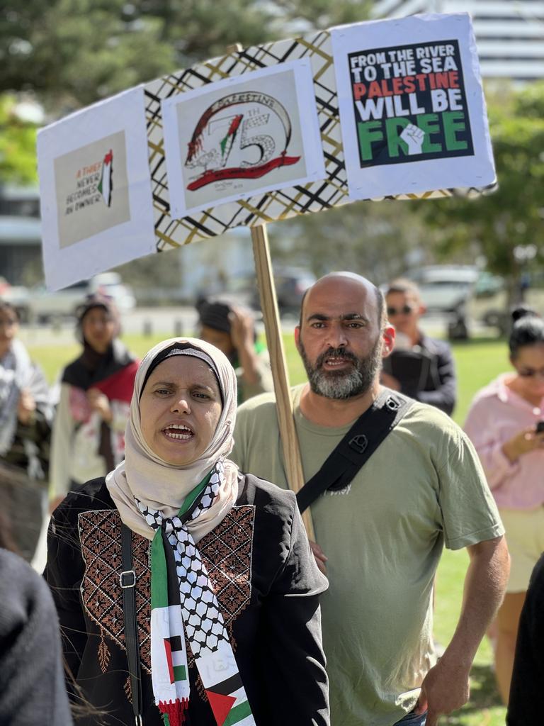 People of all backgrounds were seen attending a Palestine solidarity rally held at Victoria Park, Broadbeach on 18.11.23. Picture: Amaani Siddeek