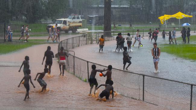 Images from the Round 9 NTFL MPL/WPL clash between the Tiwi Bombers and Palmerston Magpies at Bathurst Island, 30 November 2024. Picture: Darcy Jennings