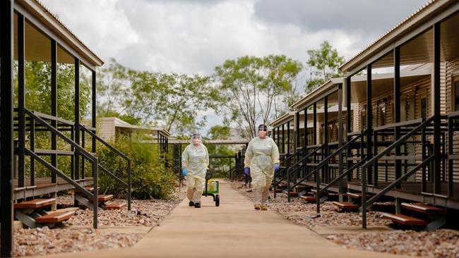 The Howard Springs quarantine centre on Darwin's outskirts is the model that the Victorian government is considering. Picture: Glenn Campbell via NCA NewsWire