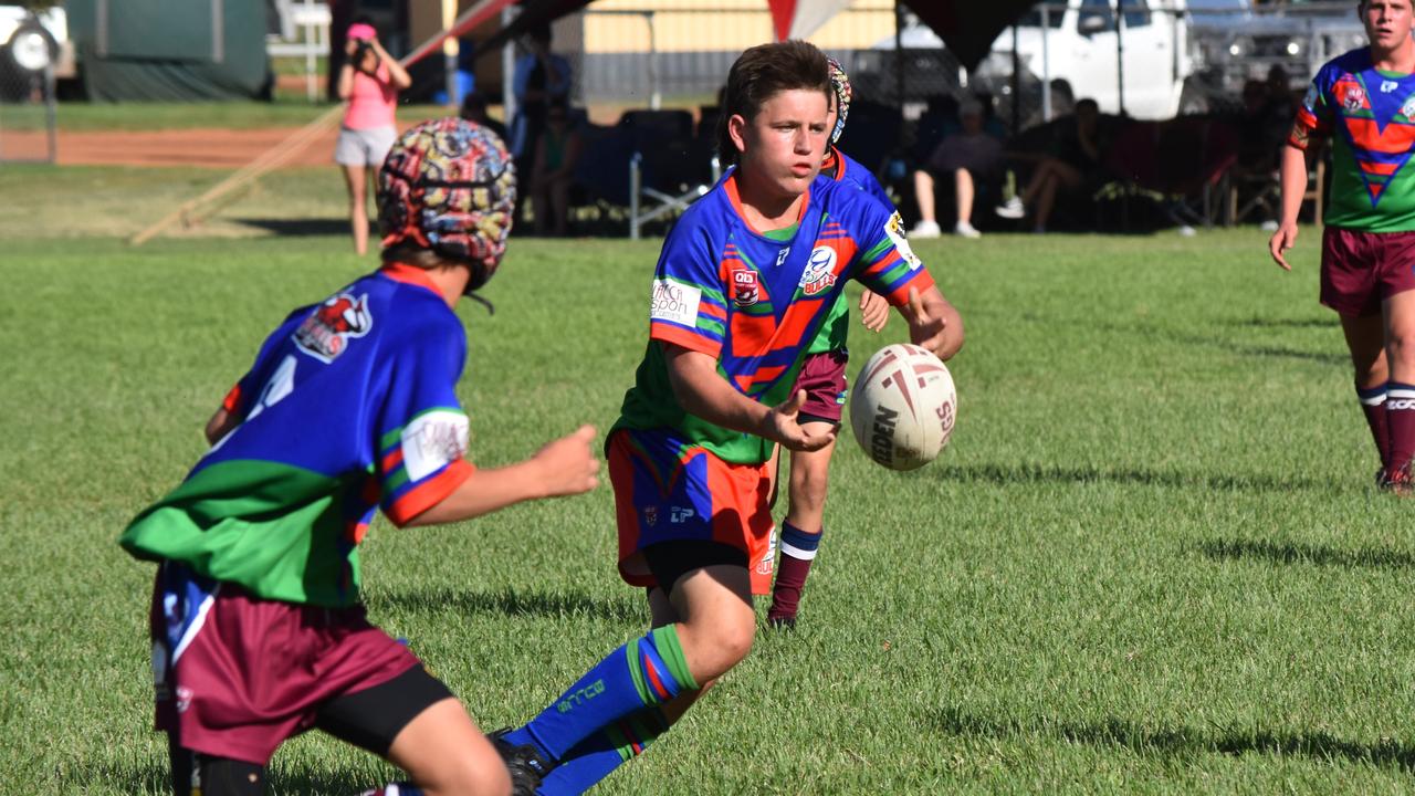 Benderoo/Roma Saints v Lowood Stags U14. Adrian Vowles Cup 2020.