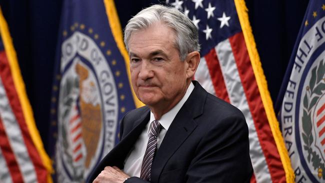 US Federal Reserve chair Jerome Powell - analysts say the probability of a recession has risen considerably, reflecting concerns over the threat of policy overtightening. Picture: OLIVIER DOULIERY / AFP