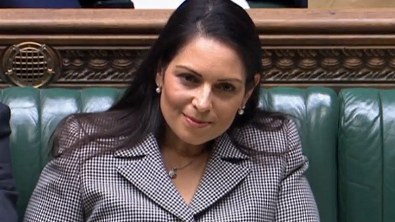 Britain's Home Secretary Priti Patel. Picture: PRU / AFP