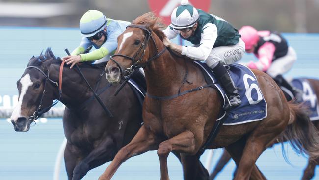 Jason Collett on The Big Easy wins race 10 the Fab Industrial Logistics Handicap during Sydney Racing at Rosehill Gardens on July 16, 2022 in Sydney, Australia.