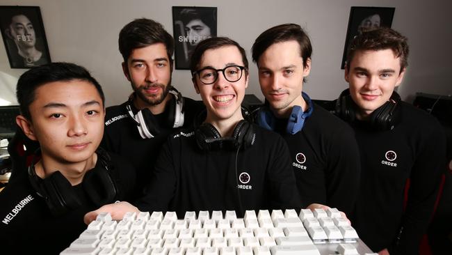 Order players live and work together at a Collingwood warehouse. Picture: NICOLE CLEARY