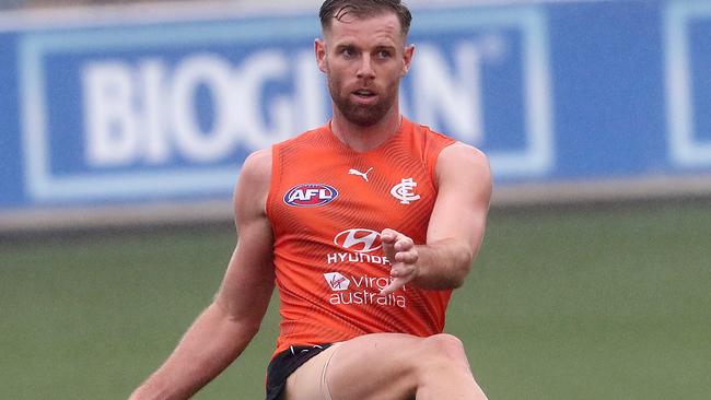 Sam Docherty at Blues training. Picture: Michael Klein