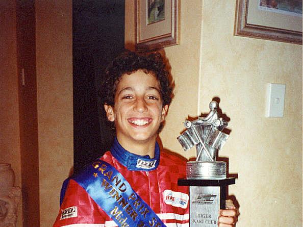 Winning another go-karting club trophy.