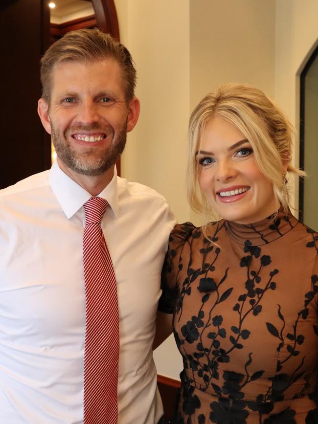 Erin Molan meets Eric Trump. Picture: Sky News