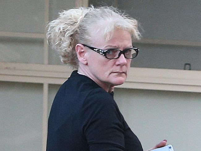Karen Nettleton arriving back at her Sydney home yesterday.