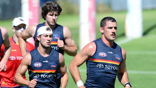 The Adelaide Crows have been hit hard by Covid, forcing an intraclub practice match to be abandoned. Picture: Michael Marschall