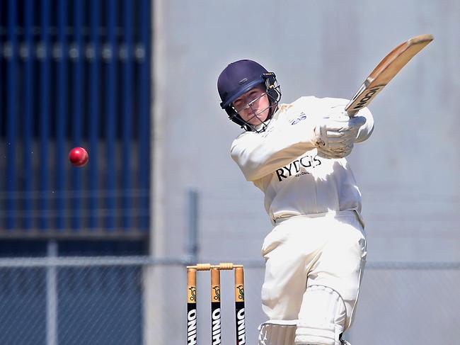 Premier Cricket firsts: Geelong v Ringwood Thomas Jackson (Geelong) picture: Glenn Ferguson