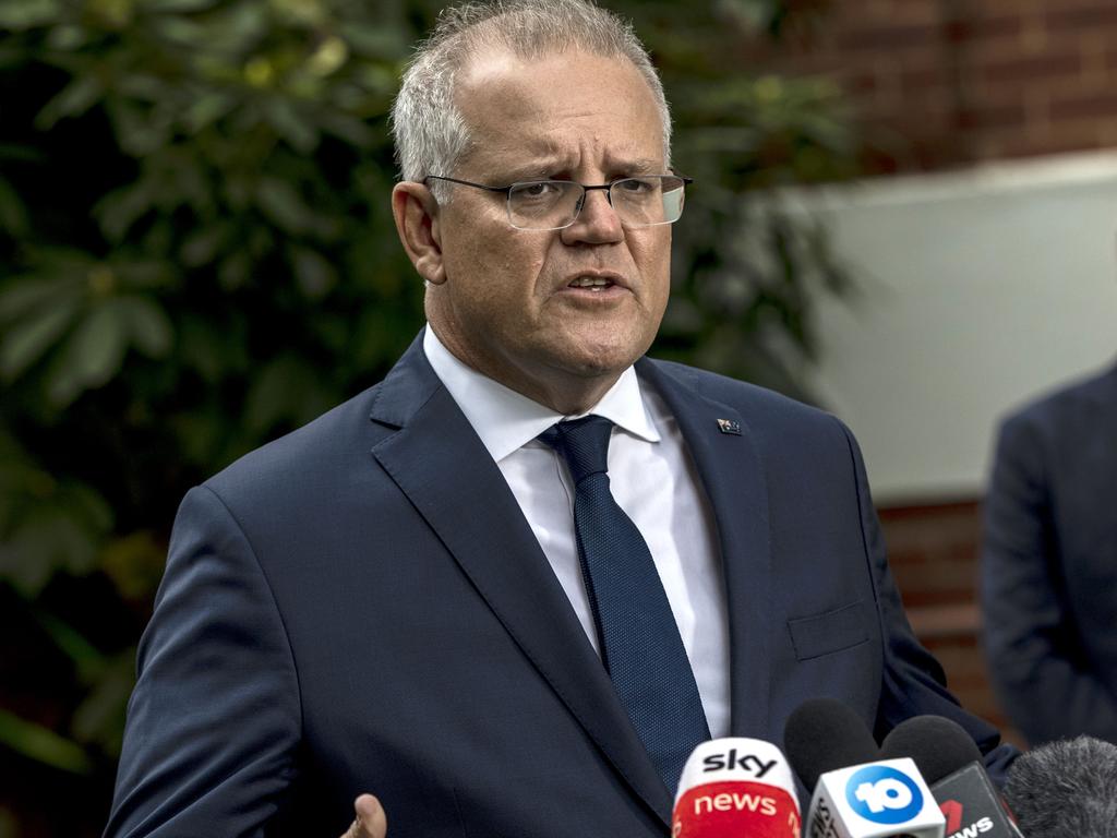 Scott Morrison says he held ‘constructive’ talks with Google’s CEO. Picture: Diego Fedele/Getty Images