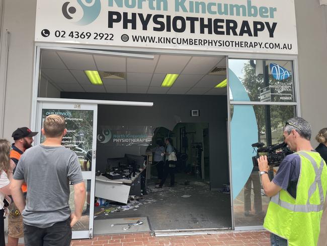 The car went through reception and knocked down a wall into one of the treatment rooms. Picture: NewsLocal