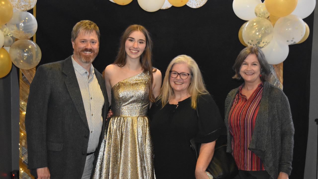 Carolyn Mayne and her family at the 2022 Kawana Waters State College formal. Picture: Sam Turner