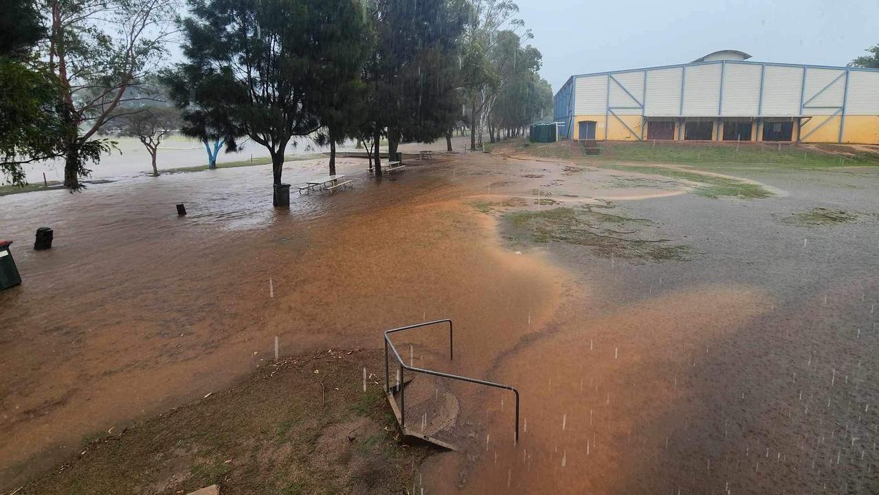 Kingaroy received heavy rain on Wednesday with reports of up to 100mm. Photo by Kingaroy State High School.