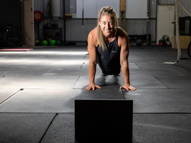 Crossfit Alice Springs co-owner Stacey Meaney has started streaming classes online. Photo: EMMA MURRAY