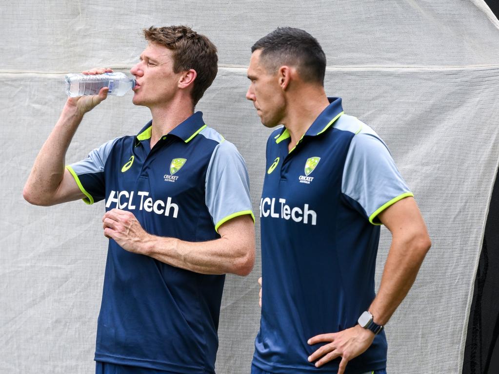 Brendan Doggett (L) could join Scott Boland (R) and Jason Gillespie as the third Indigenous man to play for Australia. Picture: Getty