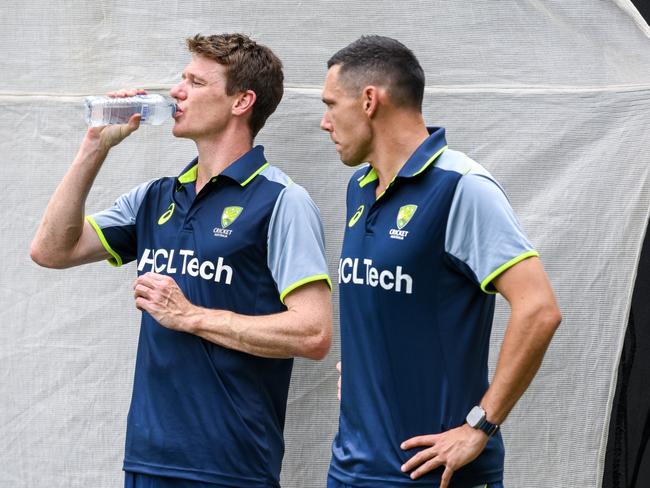 Brendan Doggett (L) could join Scott Boland (R) and Jason Gillespie as the third Indigenous man to play for Australia. Picture: Getty