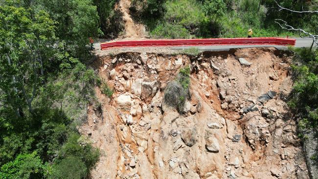 A landslide at Paluma's Mount Spec Road, due to February's severe weather.