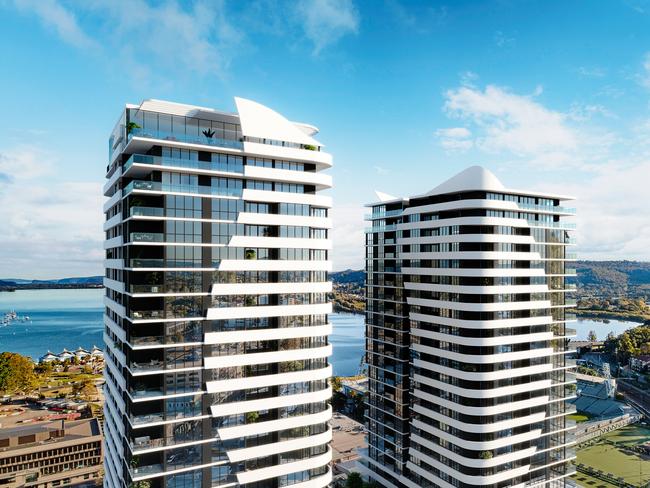 Latest images of the $375m development Archibald by ALAND in Gosford on the Central Coast of NSW.