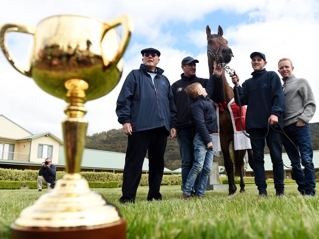 Can Lloyd Williams win another Melbourne Cup with last year’s winner Almandin. Picture: AAP