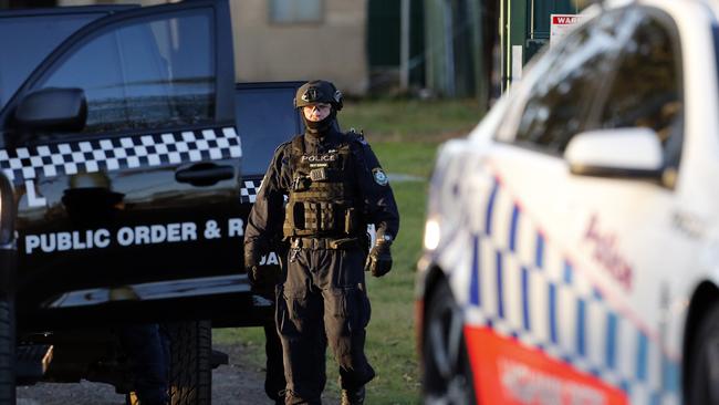 Local officers assisted by the riot squad surrounded the Horsley Park clubhouse.