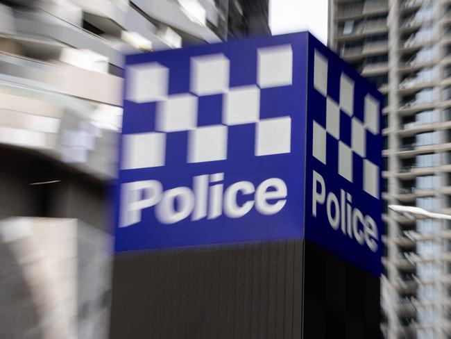 MELBOURNE, AUSTRALIA - NewsWire Photos - 22 AUGUST, 2024: A Victoria Police signage is seen on the streets of Melbourne. Picture: NewsWire / Diego Fedele