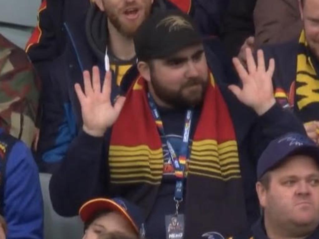 Adelaide Oval spectator's hilarious move.